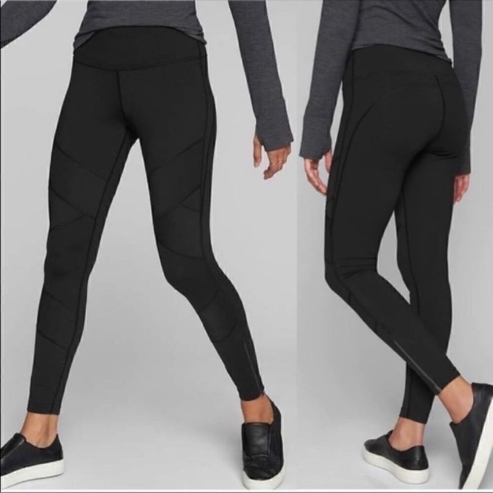 Athleta Sophia Street Moto Leggings Black S
